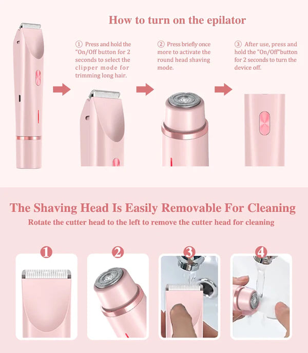2-in-1 Women's Electric Shaver & Epilator