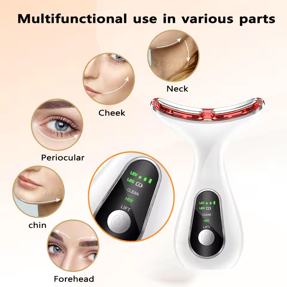 LED Microcurrent Face & Neck Lifting Massager
