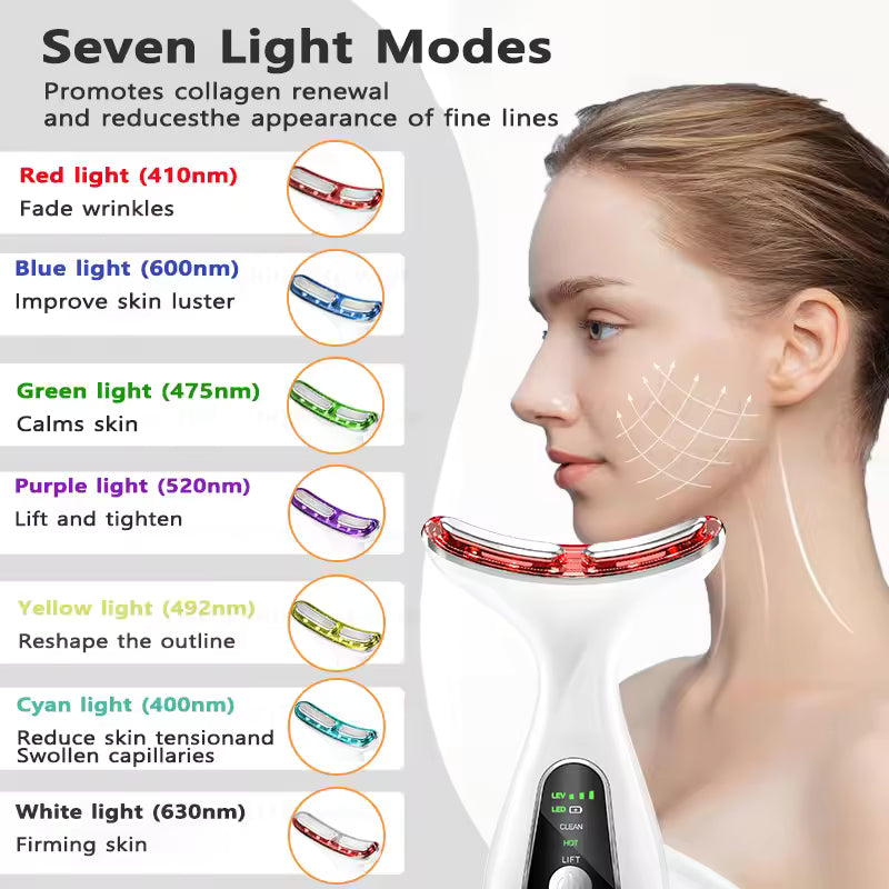 LED Microcurrent Face & Neck Lifting Massager