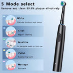 Electric Toothbrush Rotary Cleaning Teeth Brush Waterproof Electronic Tooth Brush With Timer Rechargeable Toothbrush with 8 Head