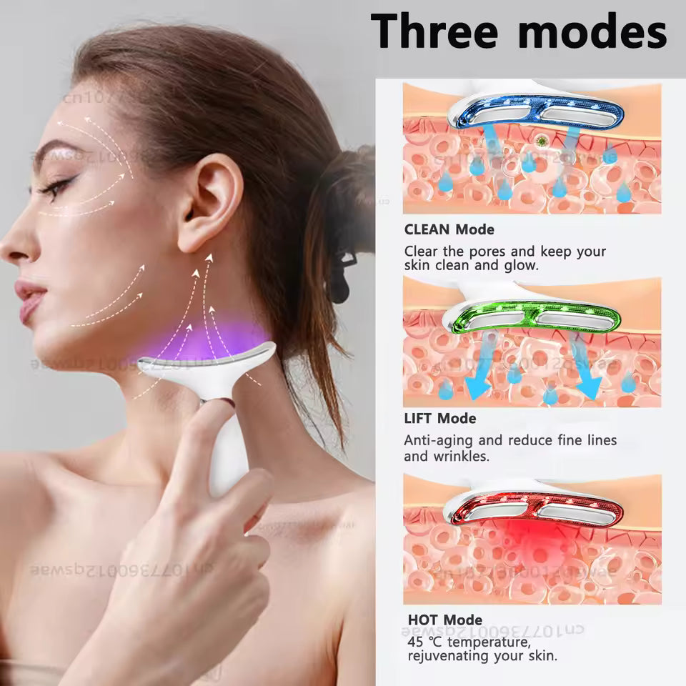 LED Microcurrent Face & Neck Lifting Massager